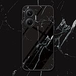 Θήκη Xiaomi Poco F7 5G OEM σχέδιο Marble με Πλάτη Tempered Glass TPU μαύρο - Image 2