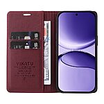 υποδοχή καρτών και μαγνητικό κούμπωμα Flip Wallet από συνθετικό δέρμα και TPU κόκκινο