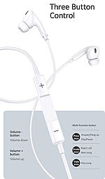 Ακουστικά USAMS In-Ear EP-41 Type-C 1.2m λευκό (SJ452HS01) - Image 3