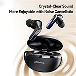 Ασύρματα Ακουστικά  Bluetooth USAMS In Ear Echo E02 Series Dual-mic με ANC + ENC και πρωτόκολλο σύνδεσης BT5.3 λευκό - Image 2