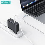 Καλώδιο fast charging και data USAMS  Cloud Series φωτιζόμενο Aluminum Alloy Type-C σε Type-C PD 100W 1.2m (SJ660USB02) γκρι - Image 3