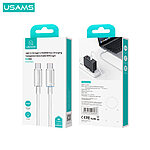 Καλώδιο fast charging και data USAMS  Cloud Series φωτιζόμενο Aluminum Alloy Type-C σε Type-C PD 100W 1.2m (SJ660USB02) γκρι - Image 7