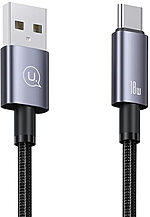 Καλώδιο φόρτισης fast charging και data USAMS Sufeng Series Aluminum Alloy USB-A σε Type-C 3A 1.2m (SJ663USB01) γκρι - Image 2