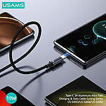 Καλώδιο φόρτισης fast charging και data USAMS Sufeng Series Aluminum Alloy USB-A σε Type-C 3A 1.2m (SJ663USB01) γκρι - Image 4