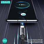 Καλώδιο φόρτισης fast charging και data USAMS Sufeng Series Aluminum Alloy USB-A σε Type-C 3A 1.2m (SJ663USB01) γκρι - Image 5