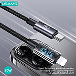 Καλώδιο φόρτισης fast charging και data USAMS Sufeng Series Aluminum Alloy Type-C σε lightning 30W 1.2m (SJ662USB01) γκρι - Image 4