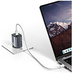 USAMS  T66 επιτοίχιος φορτιστής GaN Fast Charger 45W με 2 x Type-C (CC305TC01) -  γκρι - Image 4