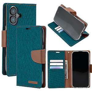 υποδοχές καρτών και μαγνητικό κούμπωμα για iPhone 17 - πράσινο/ καφέ