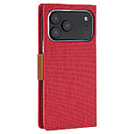 υποδοχές καρτών και μαγνητικό κούμπωμα για iPhone 17 Pro Max - κόκκινο/ καφέ