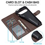 Θήκη Google Pixel 10 5G / 10 Pro 5G / 9 5G / 9 Pro 5G - LC.IMEEKE - Flip Πορτοφόλι από Συνθετικό Δέρμα (PU) - Καφέ - Wallet/Stand - Εικόνα 8