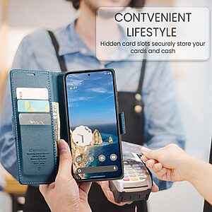 Θήκη Google Pixel 10 Pro 5G / 10 5G / 9 Pro 5G / 9 5G - CASEME 023 - Flip Πορτοφόλι από Συνθετικό Δέρμα (PU) - Μπλε - RFID/Wallet - Εικόνα 2
