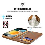 Θήκη iPhone 17 - DUX DUCIS Hivo Series - Flip Πορτοφόλι από Αυθεντικό Δέρμα - Καφέ - RFID/Wallet/Stand - Εικόνα 4