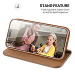 Θήκη iPhone 17 - DUX DUCIS Hivo Series - Flip Πορτοφόλι από Αυθεντικό Δέρμα - Καφέ - RFID/Wallet/Stand - Εικόνα 7