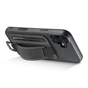 Θήκη iPhone 17 - SUTENI H13 - Πλάτη από Συνθετικό Δέρμα (PU) με TPU - Μαύρο - Wallet/Stand - Εικόνα 2