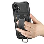 Θήκη iPhone 17 - SUTENI H13 - Πλάτη από Συνθετικό Δέρμα (PU) με TPU - Μαύρο - Wallet/Stand - Εικόνα 3