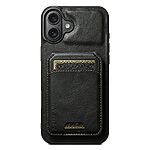 Θήκη iPhone 17 - SUTENI H02 - Πλάτη από Συνθετικό Δέρμα (PU) με TPU - Μαύρο - Wallet/Stand