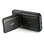 Θήκη iPhone 17 - SUTENI H02 - Πλάτη από Συνθετικό Δέρμα (PU) με TPU - Μαύρο - Wallet/Stand - Εικόνα 4