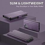 Θήκη iPhone 17 - CASEME 023 - Flip Πορτοφόλι από Συνθετικό Δέρμα (PU) με TPU - Μωβ - RFID/Wallet/Stand - Εικόνα 4