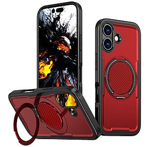 Θήκη iPhone 17 - OEM - Σκληρή Θήκη PC+TPU - Κόκκινο - MagSafe/Stand