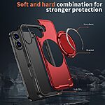 Θήκη iPhone 17 - OEM - Σκληρή Θήκη PC+TPU - Κόκκινο - MagSafe/Stand - Εικόνα 6