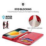 Θήκη iPhone 17 Pro - DUX DUCIS Hivo Series - Flip Πορτοφόλι από Αυθεντικό Δέρμα - Κόκκινο - RFID/Wallet/Stand - Εικόνα 4