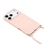 Θήκη iPhone 17 Pro - OEM - Πλάτη από Βιοδιασπώμενο Σιτάρι με TPU - Ροζ - Λουράκι - Εικόνα 4