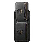 Θήκη iPhone 17 Pro - SUTENI H02 - Πλάτη από Συνθετικό Δέρμα (PU) με TPU - Μαύρο - Wallet/Stand - Εικόνα 3