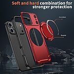 Θήκη iPhone 17 Pro Max - OEM - Σκληρή Θήκη PC+TPU - Κόκκινο - MagSafe/Stand - Εικόνα 6