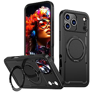 Θήκη iPhone 17 Pro Max - OEM - Σκληρή Θήκη PC+TPU - Μαύρο - MagSafe/Stand