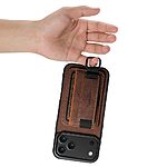 Θήκη iPhone 17 Pro Max - SUTENI H13 - Πλάτη από Συνθετικό Δέρμα (PU) με TPU - Καφέ - Stand/Wallet - Εικόνα 5