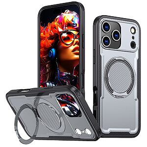 Θήκη iPhone 17 Pro - OEM - Σκληρή Θήκη PC+TPU - Γκρι - MagSafe/Stand