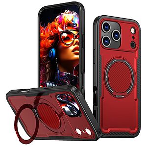 Θήκη iPhone 17 Pro - OEM - Σκληρή Θήκη PC+TPU - Κόκκινο - MagSafe/Stand