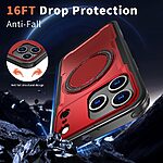 Θήκη iPhone 17 Pro - OEM - Σκληρή Θήκη PC+TPU - Κόκκινο - MagSafe/Stand - Εικόνα 3