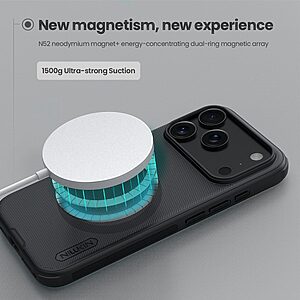 Θήκη iPhone 17 Pro - NILLKIN Frosted Shield Pro - Σκληρή Θήκη PC+TPU - μαύρο - MagSafe - Εικόνα 2