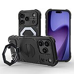 Θήκη iPhone 17 Pro - OEM - Σκληρή Θήκη PC+TPU - Μαύρο - MagSafe/Stand/Λουράκι