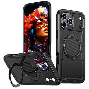 Θήκη iPhone 17 Pro - OEM - Σκληρή Θήκη PC+TPU - Μαύρο - MagSafe/Stand