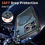 Θήκη iPhone 17 Pro - OEM - Σκληρή Θήκη PC+TPU - Μπλε - MagSafe/Stand - Εικόνα 3