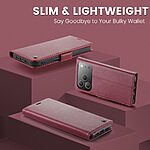 Θήκη iPhone 17 Pro - CASEME 023 - Flip Πορτοφόλι από Συνθετικό Δέρμα (PU) - Κόκκινο - RFID/Wallet/Stand - Εικόνα 3