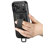 Θήκη iPhone 17 Pro - SUTENI H13 - Πλάτη από Συνθετικό Δέρμα (PU) με TPU - Μαύρο - Wallet/Stand - Εικόνα 3