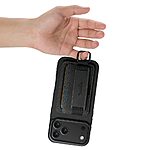 Θήκη iPhone 17 Pro - SUTENI H13 - Πλάτη από Συνθετικό Δέρμα (PU) με TPU - Μαύρο - Wallet/Stand - Εικόνα 5