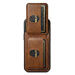 Θήκη iPhone 17 - SUTENI H02 - Πλάτη από Συνθετικό Δέρμα (PU) με TPU - Καφέ - Wallet/Stand - Εικόνα 2