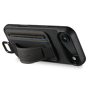 Θήκη iPhone Air - SUTENI H13 - Πλάτη από Συνθετικό Δέρμα (PU) με TPU - Μαύρο - Card Holder/Stand - Εικόνα 2