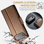 Θήκη iPhone Air - CASEME 023 - Flip Πορτοφόλι από Συνθετικό Δέρμα (PU) με TPU - Καφέ - RFID/Wallet/Stand - Εικόνα 9