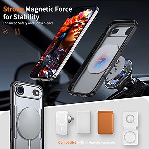 Θήκη iPhone Air - OEM - Σκληρή Θήκη PC+TPU - Γκρι - MagSafe/Stand - Εικόνα 2