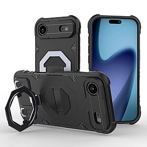 Θήκη iPhone Air - OEM - Σκληρή Θήκη PC+TPU - Μαύρο - MagSafe/Stand/Λουράκι