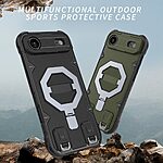 Θήκη iPhone Air - OEM - Σκληρή Θήκη PC+TPU - Μαύρο - MagSafe/Stand/Λουράκι - Εικόνα 3