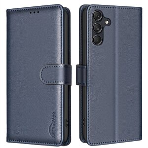 Θήκη Samsung Galaxy A17 5G / A17 4G / A26 5G - BINFEN COLOR BF32 - Flip Πορτοφόλι από Συνθετικό Δέρμα (PU) - Μπλε - RFID/Wallet/Stand