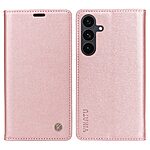 Θήκη Samsung Galaxy S25 5G / FE 5G - YIKATU - Flip Πορτοφόλι από Συνθετικό Δέρμα (PU) - Ροζ Χρυσό - Wallet/Stand