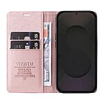 Θήκη Samsung Galaxy S25 5G / FE 5G - YIKATU - Flip Πορτοφόλι από Συνθετικό Δέρμα (PU) - Ροζ Χρυσό - Wallet/Stand - Εικόνα 3