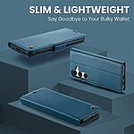 Θήκη Samsung Galaxy S25 5G / FE 5G - CASEME 023 - Flip Πορτοφόλι από Συνθετικό Δέρμα (PU) με TPU - Μπλε - RFID/Wallet/Stand - Εικόνα 3